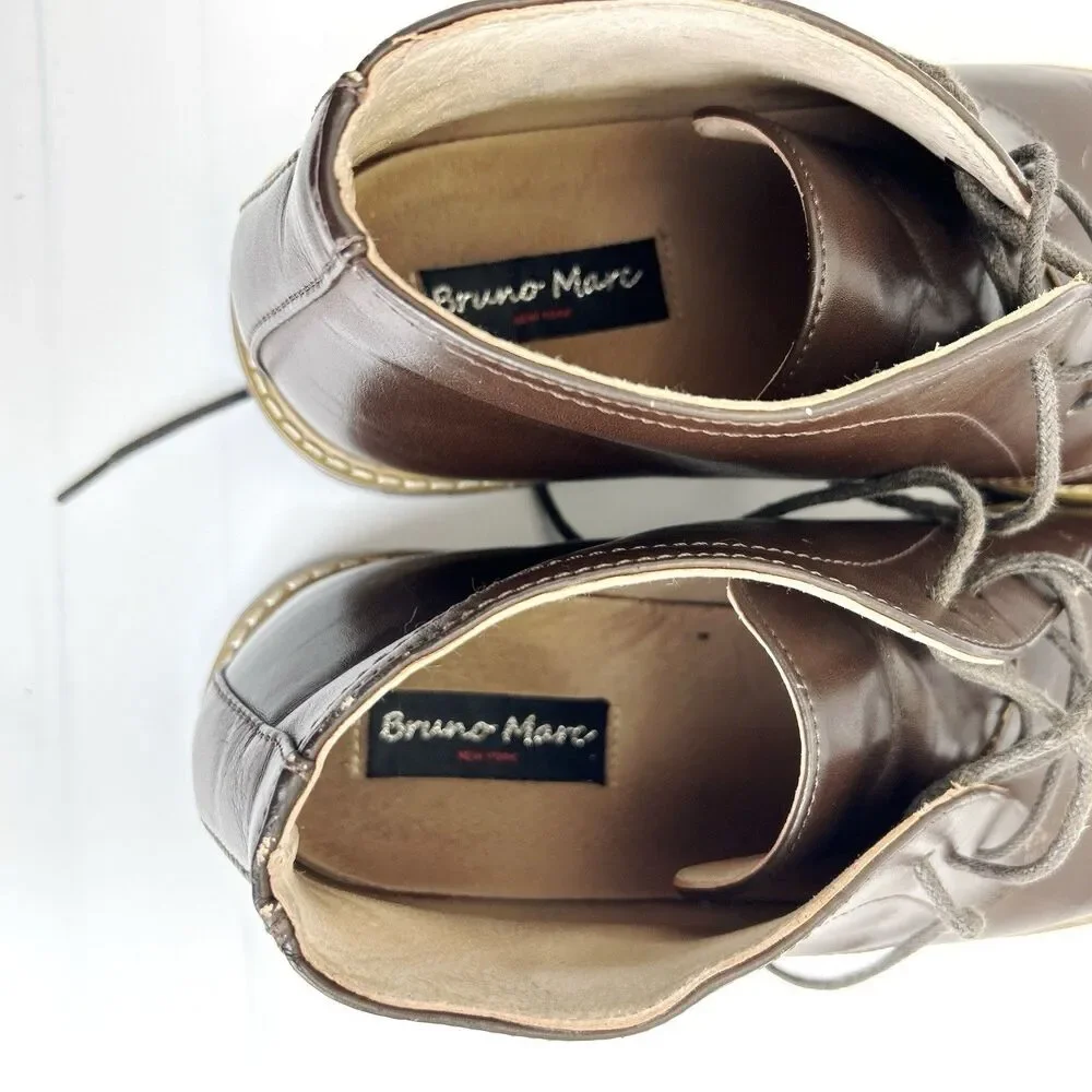 Bruno Marc Bergen 02 Chukka Ankle Boots Mens Sz 12 Brown Leather Dress Casual